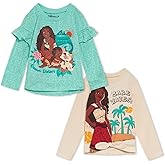 Disney Girls 2 Pack Long Sleeve T-Shirts Infant to Big Kid Sizes (18 Months - 14-16)