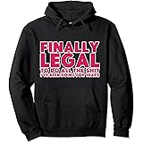 Legally An Adult Technically Funny Teen Gifts 18th Birthday Pullover Hoodie