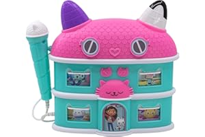 eKids Sing Along Boom Box Speaker with Microphone, Kids Karaoke Machine with Built in Music (Gabby)