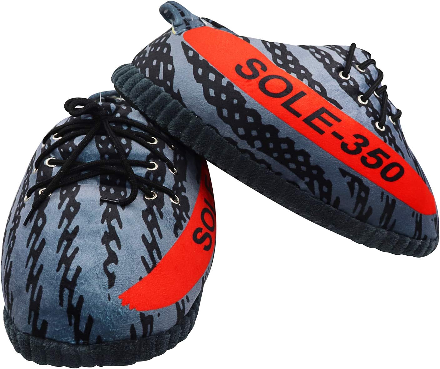 SoleSlip Sneaker Slippers | Men and Women | Comfy and Cozy | Perfect for Lounging | Pure Polyester | One Size Fits All | Trendy Design |Yeezy Slippers 2020 โฆ