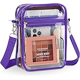 MoKo Clear Bag Stadium Approved for Women, Crossbody Bag Purse Adjustable Strap Shoulder Bags for Concerts Sports Events