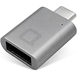 nonda USB-C to USB 3.0 Mini Adapter [World&rsquo;s Smallest] Aluminum Body with Indicator LED for Macbook Pro 2016, MacBook 12-inch and other Type-C Devices (Space Gray)