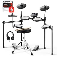 Donner Electric Drum Set, DED-70 Electronic Drum Kit for Beginner with 150 Sounds, 4 Quiet Mesh Pads, 9" Cymbals, Portable Dr