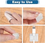 Hoiny Adhesive Cable Clips 60pcs 4 Sizes White Wire Organizer view 5