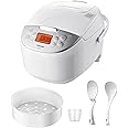 Toshiba Rice Cooker 6 Cup Uncooked – Japanese Rice Cooker with Fuzzy Logic Technology, 7 Cooking Functions, Digital Display,