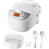 Toshiba Rice Cooker 6 Cup Uncooked – Japanese Rice Cooker with Fuzzy Logic Technology, 7 Cooking Functions, Digital Display, 