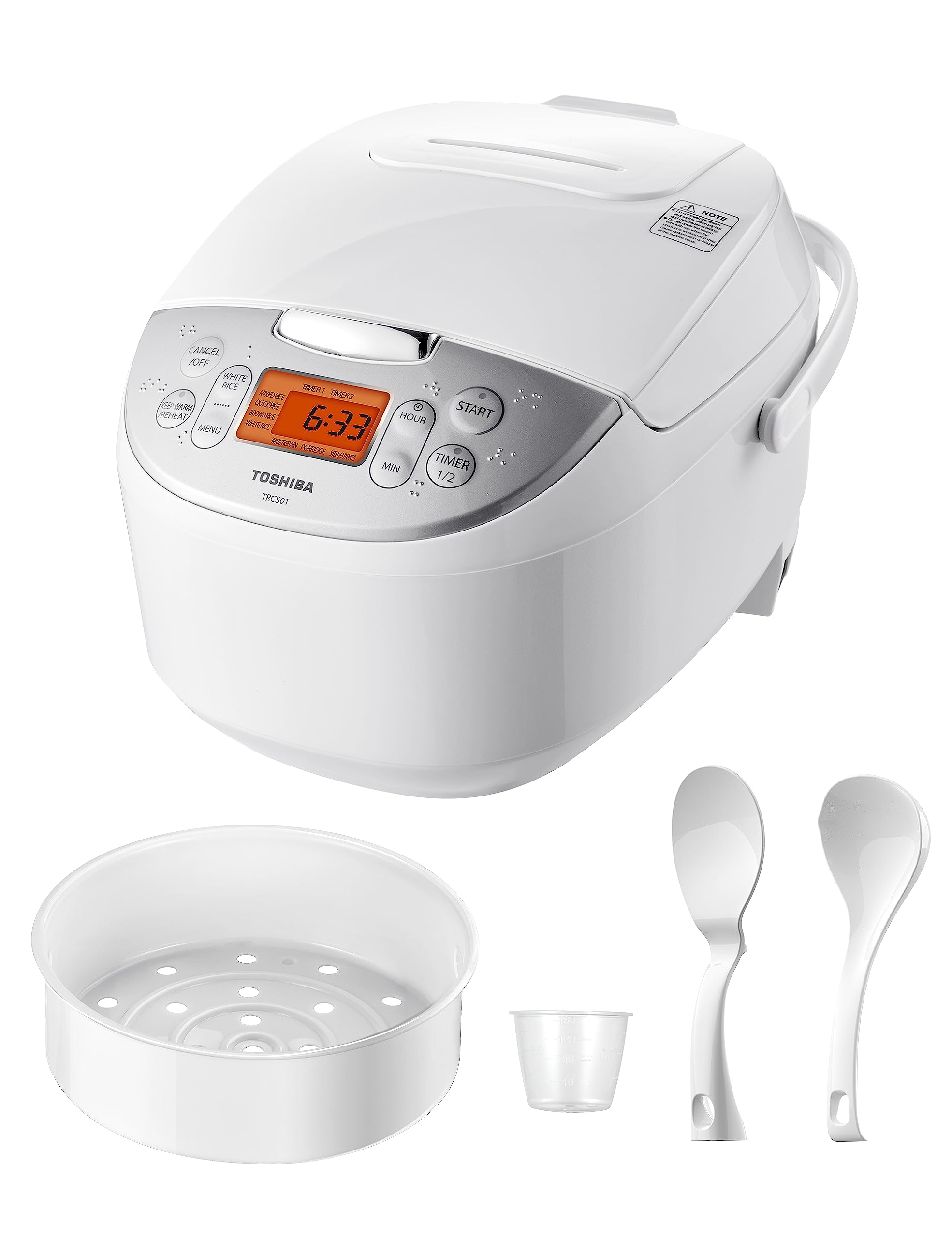 Toshiba Rice Cooker 6 Cup Uncooked Japanese Rice Cooker with Fuzzy
