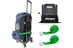 Zhtangrui Car Seat Dolly for Airport - Car Seat Roller Cart Wheels for Airplane - Car Seat Travel Cart Carrier Strap Backpack Trolley Foldable Trolley Luggage Cart(Green)