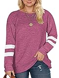 DOLNINE Plus Size Pullovers for Women Crewneck Fall