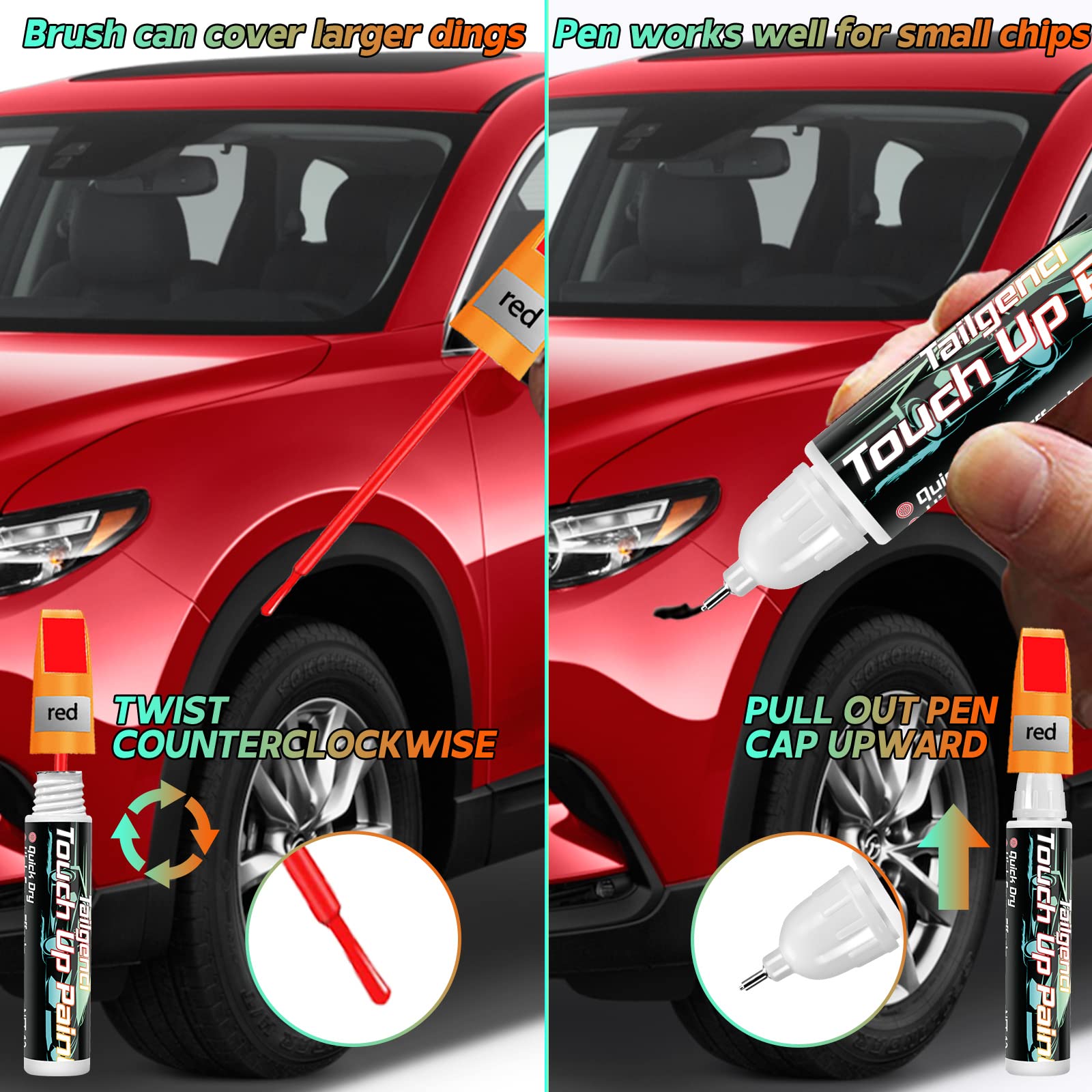 Touch Up Paint For Cars, Quick And Easy Car Auto Paint Touch Up For Car