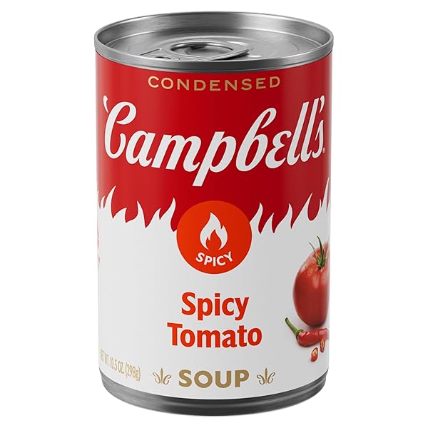 CAMPBELL’S CONDENSED SPICY TOMATO SOUP, 10.5 OZ CAN
