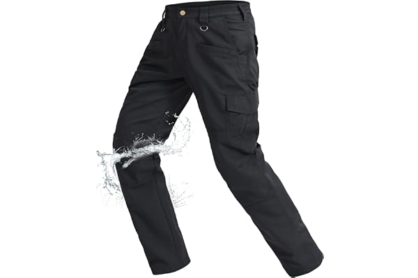 Rapoo Ripstop Water Resistant Cargo Tactical Pants for Men EDC Hiking Work Military Army Pants with 9 Pockets