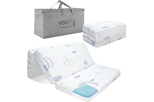 voomf Pack and Play Mattress Pad, 38"x26" Memory Foam Dual-Sided Pack N Play Mattresses for Baby Toddler, Soft Baby Crib Mattress for Pack N Play with Machine Washable Cover Balloon Pattern