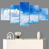 SIGNWIN 5 Panel Canvas Wall Art Modern Art Landscape Modern Multicolor Photography Relax/Calm Rocky for Home Decorations Ready to Hang - 60