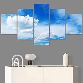 SIGNWIN 5 Panel Canvas Wall Art Modern Art...