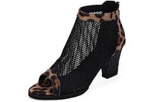 Rvidbe Chunky Heels for Women Sexy Women's Summer Strappy Pumps Sandals Dressy Open Toe Chunky Block High Heels Sandals