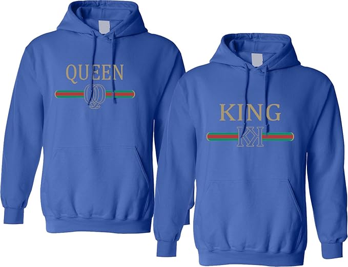 Allntrends Adult Couple Hoodies King Queen Fashion Trending At