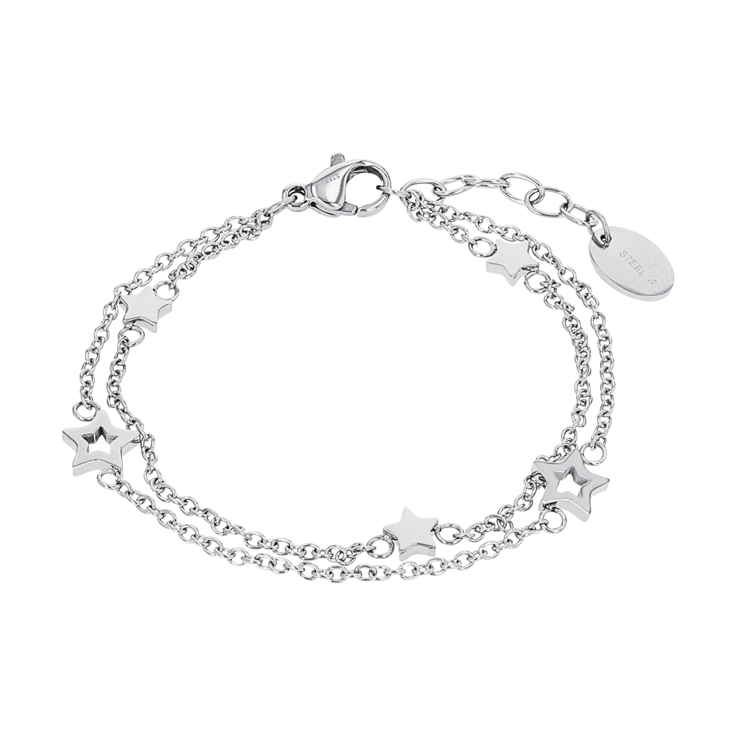 s.Oliver Bracelet Arm jewelry, 14+2 cm, Silver, Star, Comes in jewelry gift box, 2027453