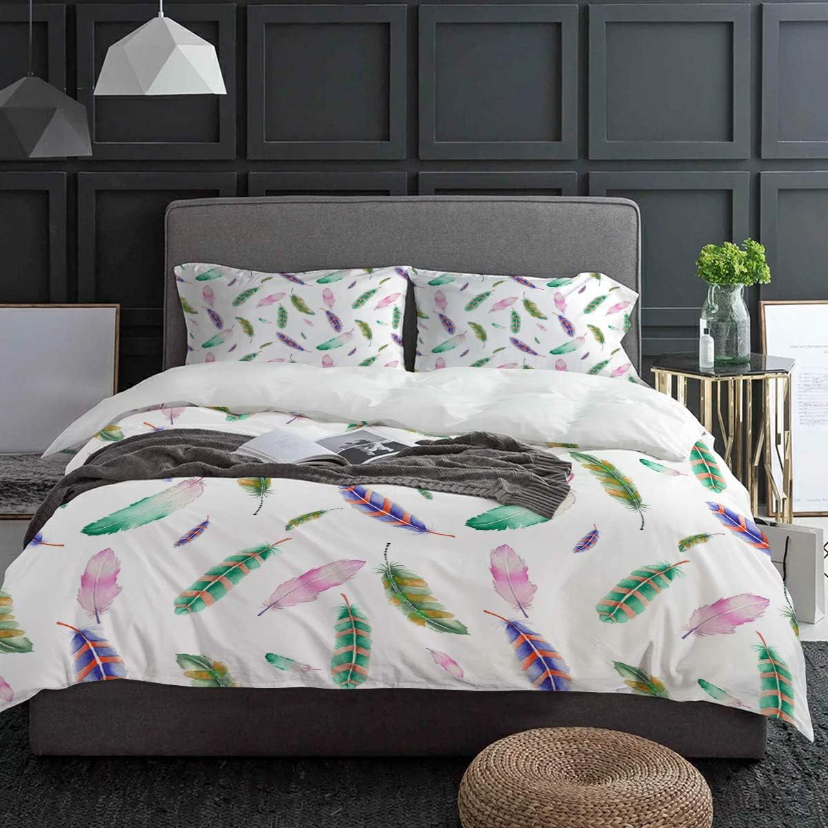 Amazon 3 Piece California King Size Duvet Cover Set Washed