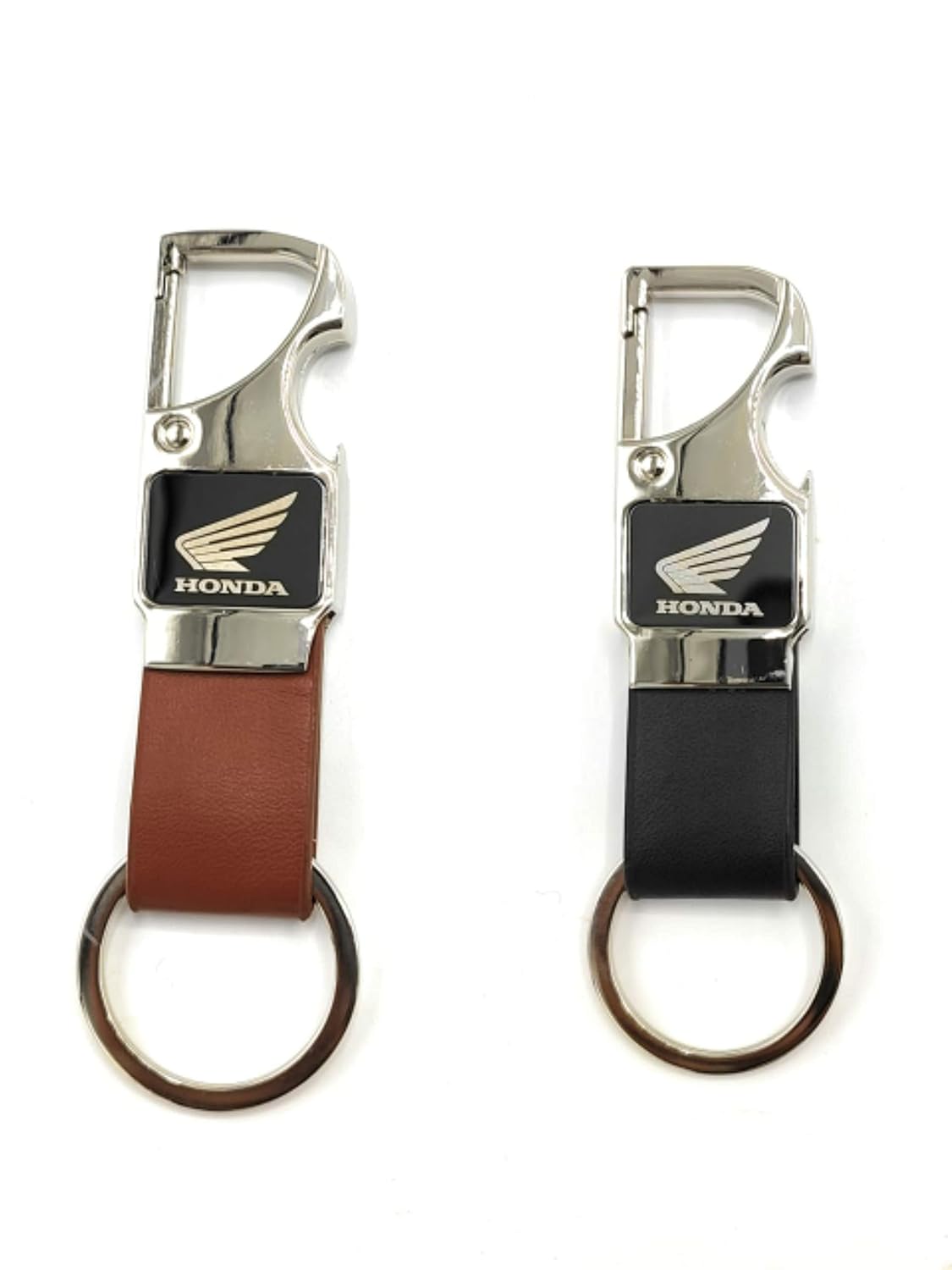 N.1 JDP Leather Opner Keychain for Honda Bike. (BLACK) Amazon.in