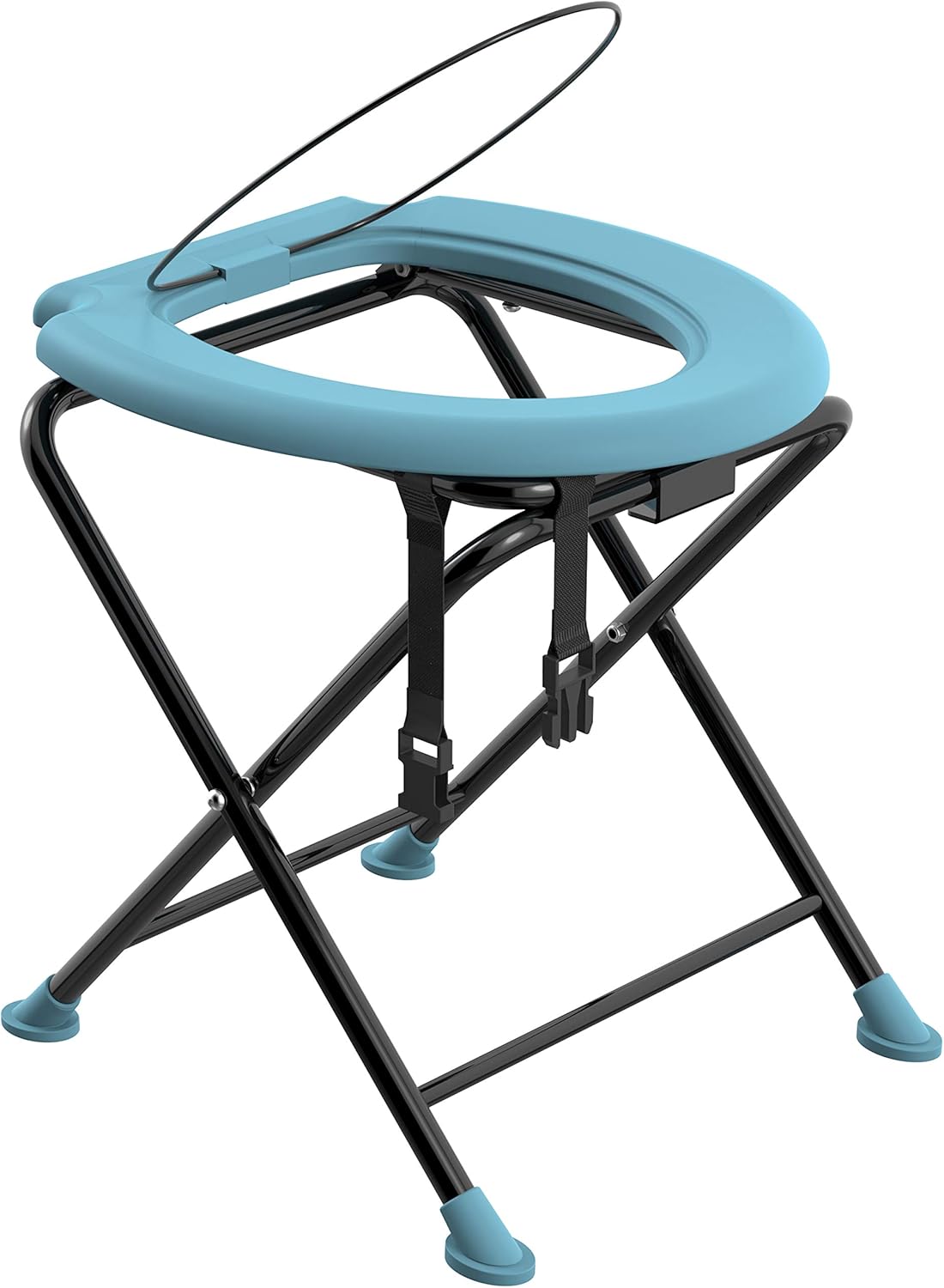 Portable Folding Toilet Seat, Porta Potty Commode For Camping, fishing, Long Car Rides & Construction Sites, Comfortable Stool For Living Outdoors, Travel & backpacking, Built-In-Ring- No Spill : Sports & Outdoors