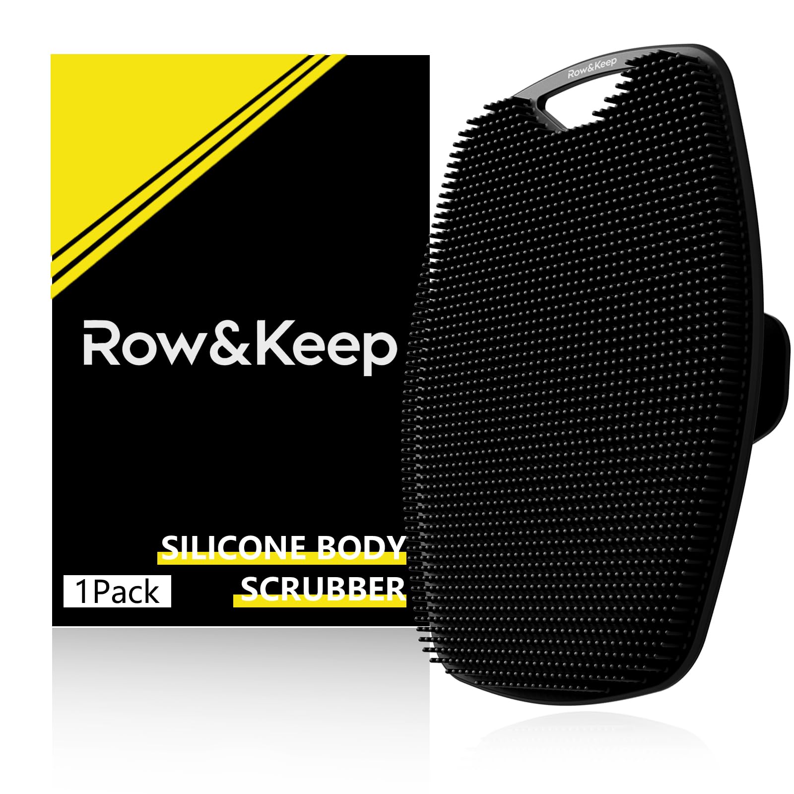 Silicone Back Scrubber for Shower, Handle Body Brush, Double Sided Shower Brush for Shower Exfoliating and Massage Can Produce Rich