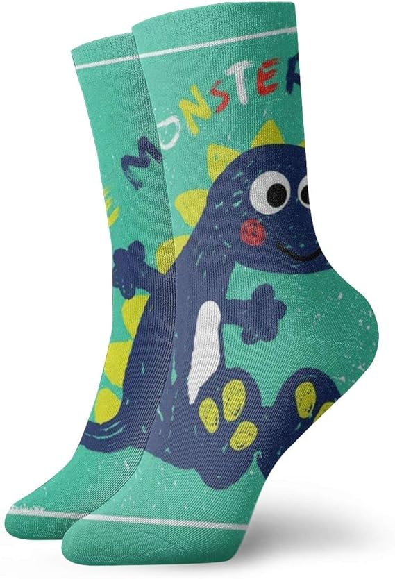 かわいい恐竜モンスター 靴下 スポーツ靴下 ランニング靴下 トレーニング靴下 ハイキング用のスポーツアンクルソックスパフォーマンスコットンパッド入りカラーソックス ソックス 通販 Amazon