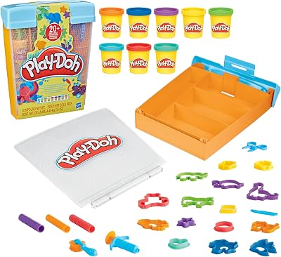Play-Doh Imagine Animals Storage Set 8 Cans 22 Accessories Toddler Craft