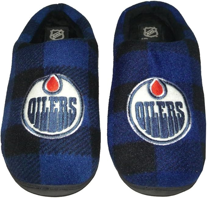 NHL Edmonton Oilers Mens Open Back Lounge / House Slippers with