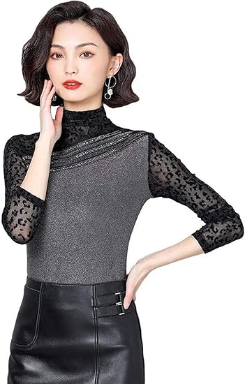 Amazon Gratty M 3xl タートルネック 長袖 ｔシャツ レディース ビジュー ボトルネック ハイネック トップス チュニック タンクトップ レディース カットソー タートル ロング かわいい おしゃれ Tシャツ カットソー 通販