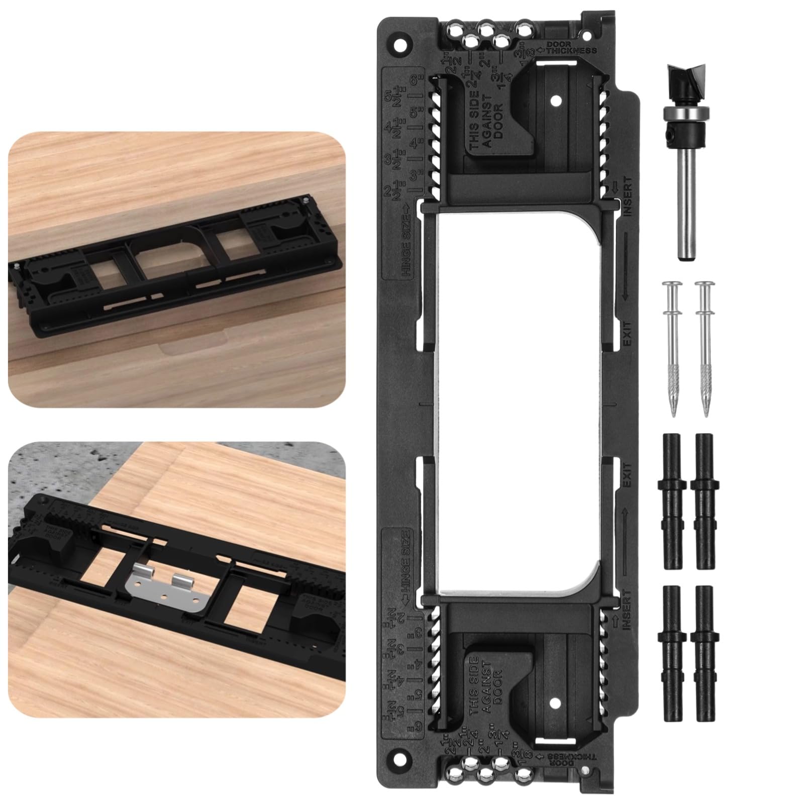 Photo 1 of Door Hinge Jig Mortiser Set, Door Hinge Location Installation Kit, Door Jig Hinge for Door Frame Jamb, Fits Hinge Sizes from 2-1/2" to 6" and Door Thickness from 1-3/8" to 2-1/2"