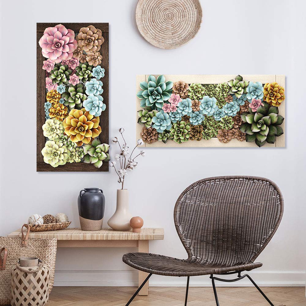 UVCD0047 Wall Stickers decals succulents flowers Wall decoration living room kitchen bedroom entrance.