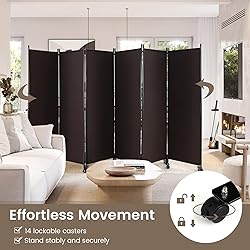 Giantex 6 Panel Room Divider, 132''W x 68''H Large