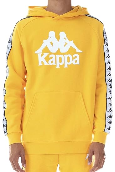 yellow kappa hoodie mens
