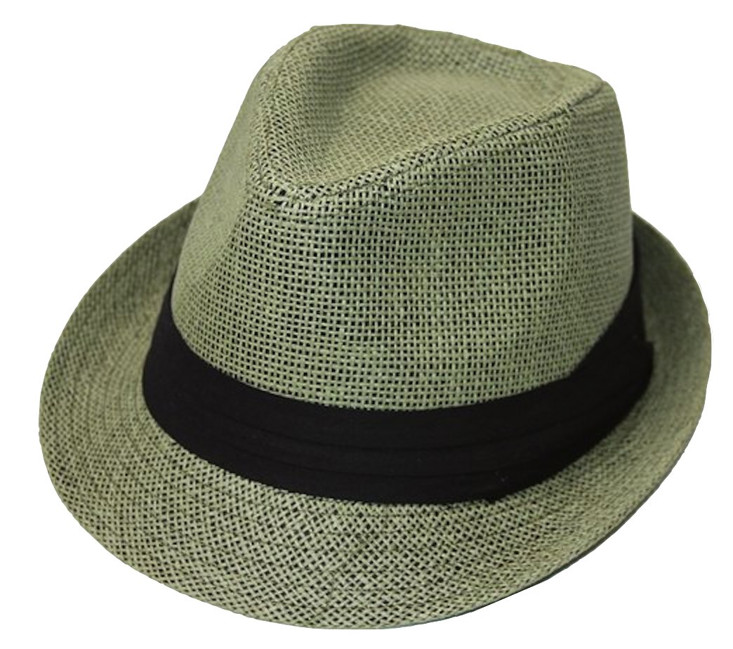 Co Tweed Classic Cuban Style Fedora Fashion Cap Hat Olive