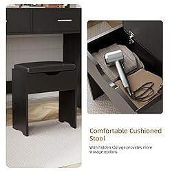 YESHOMY Vanity Desk with Mirror, Makeup Table with