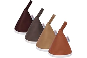 ALVABABY 4 Pcs Baby Boy Pee Covers, 3.5 * 4 In,Strong Water Absorption Pee Shield for Newborn Boy, 4-Layer Reusable Pee Cap, Diaper Changing Accessory for Baby Gift