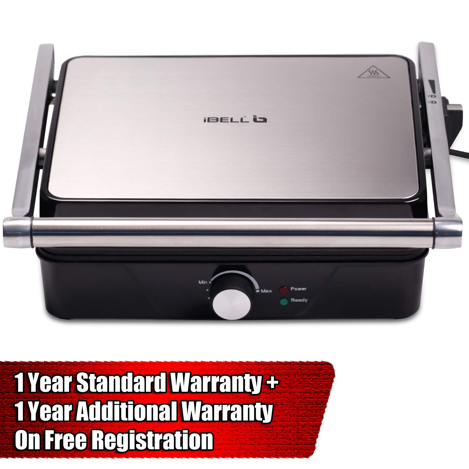 Panini Grill Sandwich Maker, Big Size to Fit 4Slice Bread 2000Watts