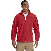 Harriton Men's 8 oz. Full-Zip Fleece 6XL RED