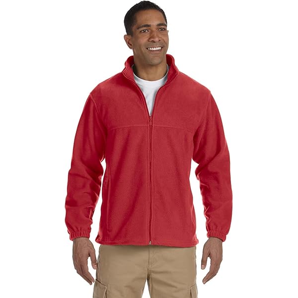 Harriton Men's 8 oz. Full-Zip Fleece - CHARCOAL - S M990-simple at