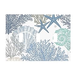 Coral Starfish Shells Seashell 3 Gang Light Switch