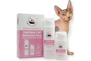 Mr Wrinkles Sphynx Hairless Cat Skincare Duo, 100% Natural Cat Safe Ingredients, Made in Canada, Gentler Than Shampoo
