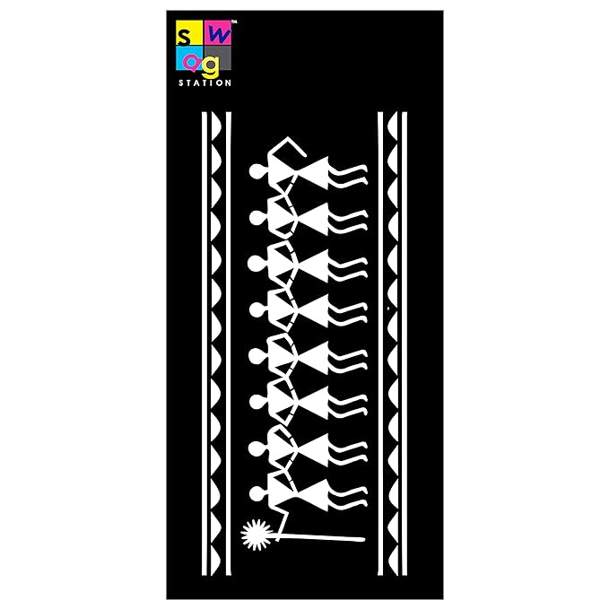 Warli Art Stencils for Wall PaintingDancing Warli StencilWarli Art