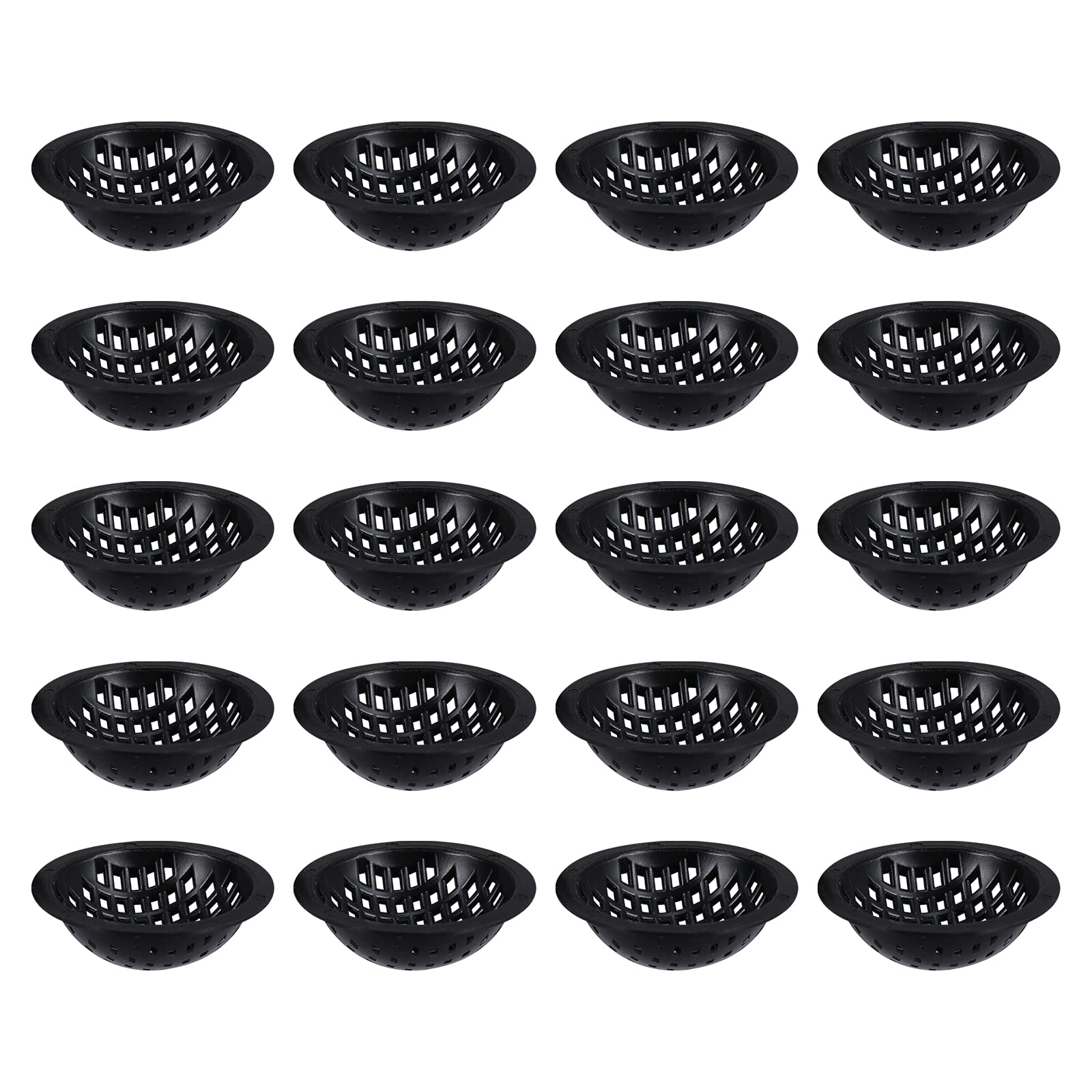 Holibanna 20pcs Bowl Shape Grid Pads Breathable Bottom Mesh for Bonsai Flowerpot Drainage Gaskets with Hole for Optimal Plant Growth