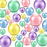 Junkin 300 Pcs Christmas Vase Filler Faux Pearls Vase Makeup Beads Bulk No Hole Gloss Pearl Beads Mixed Sizes Round Pearls for Wedding Home Table Birthday Decoration, 8/14/20 mm (Macaron Color)