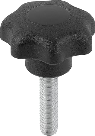 KIPP Sterngriff - Thermoplast, Außengewinde - M8x50, D1=40Mm - schwarz - Komponent Stahl, 4 Stück, K0155.4081X50