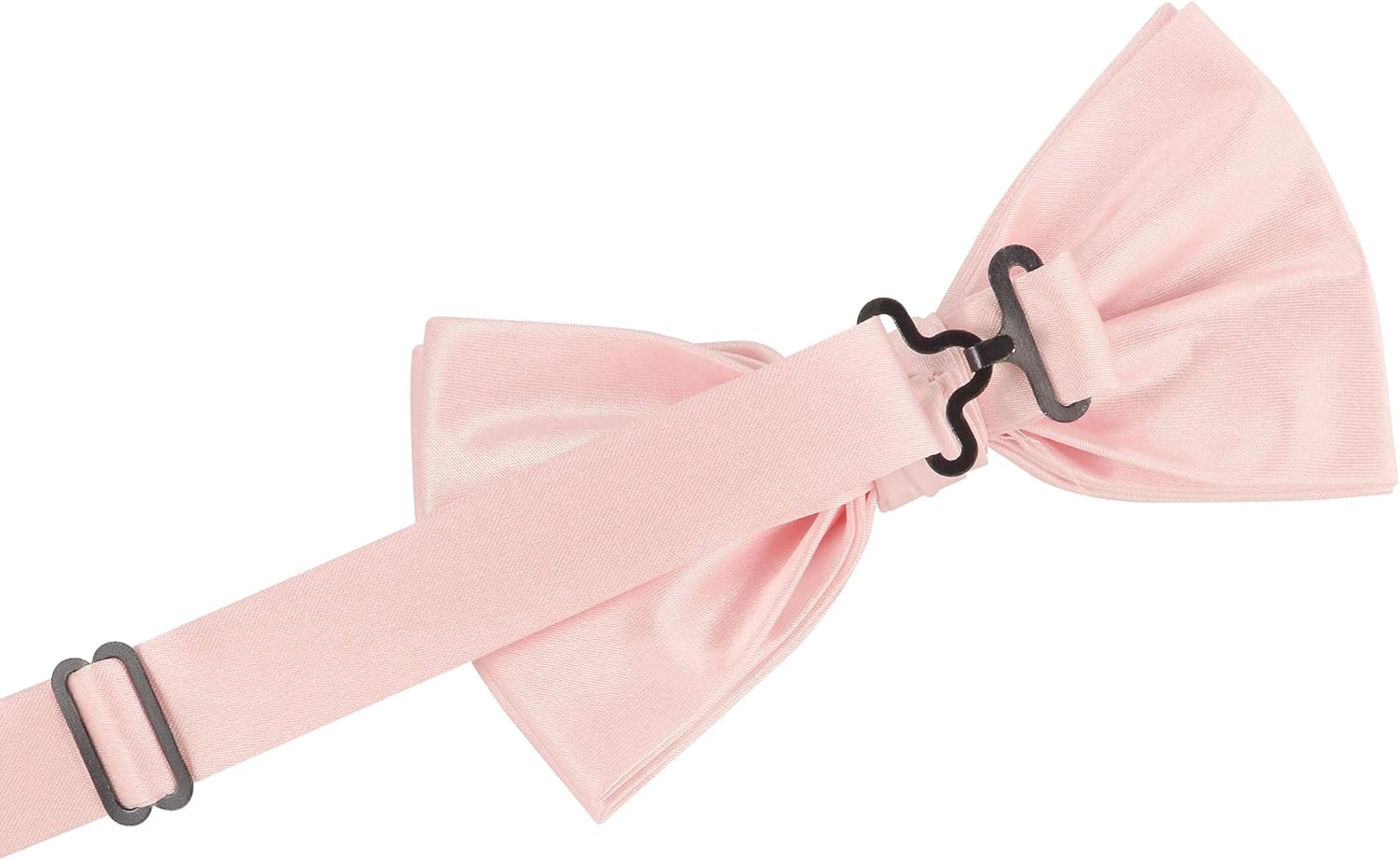 TIE G Solid Color Pre-tied Bow Tie and Pocket Square Sets in Gift Box (Blush): Clothing