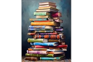 DYAIANGMU Stamping Cross Stitch Kit,Book Cross Stitch Kit for Adult Beginners, Full Line DIY Cross Stitch Stitching Kit for Home Decor Cross Stitch Patterns 15.7x11.8 inches