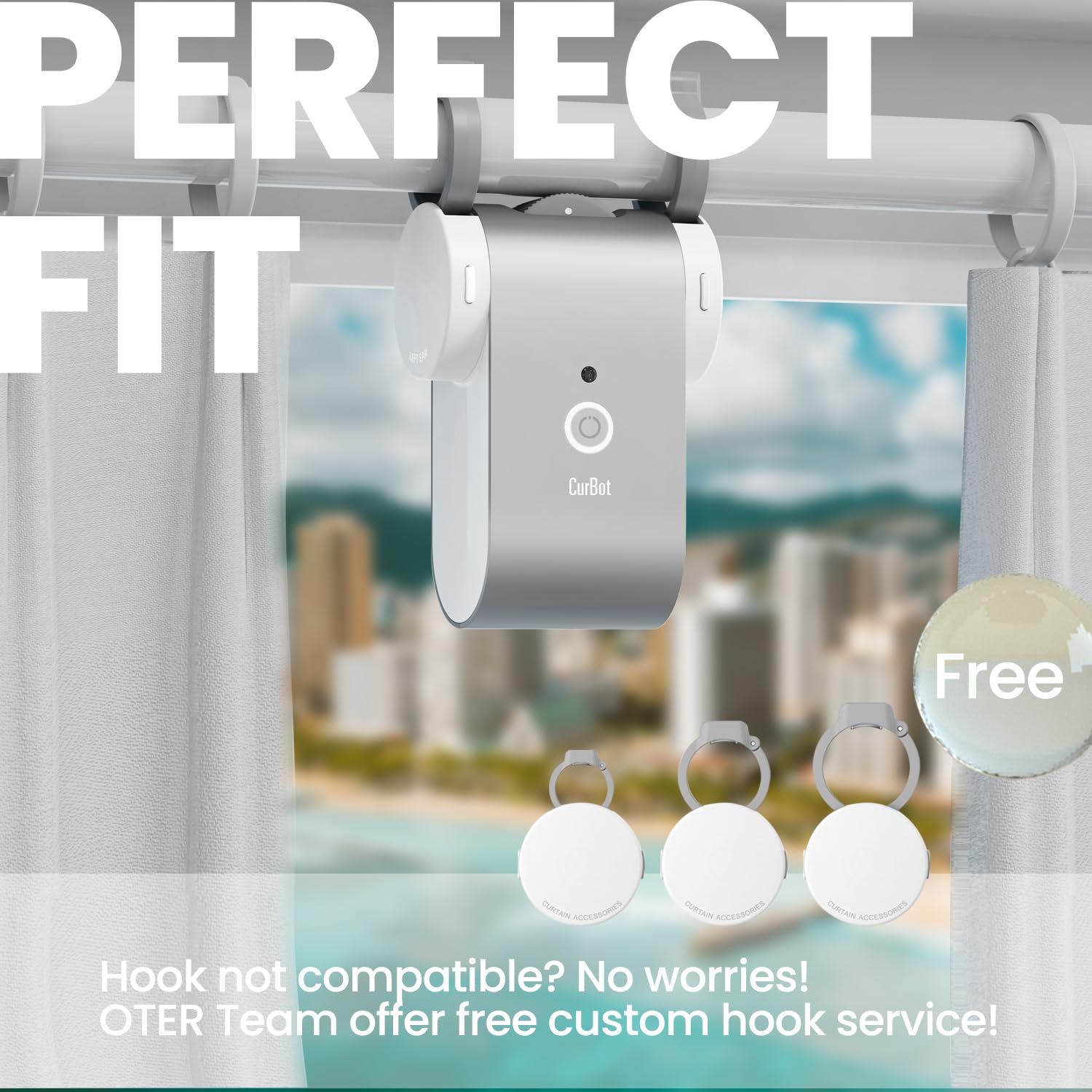 CurBot Automatic Curtain Opener And Closer Wide Smart Assistant App