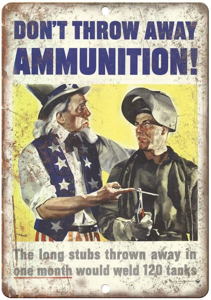 Aluminum Metal Sign tin Signs 12"x16"Dont Throw Away Ammunition AS,Tin Metal Signs